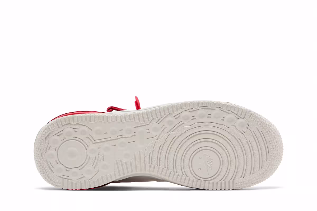Nike Air Force 1 Mid Evo Summit White University Red, view 5