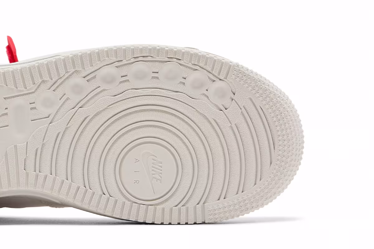 Nike Air Force 1 Mid Evo Summit White University Red, view 6