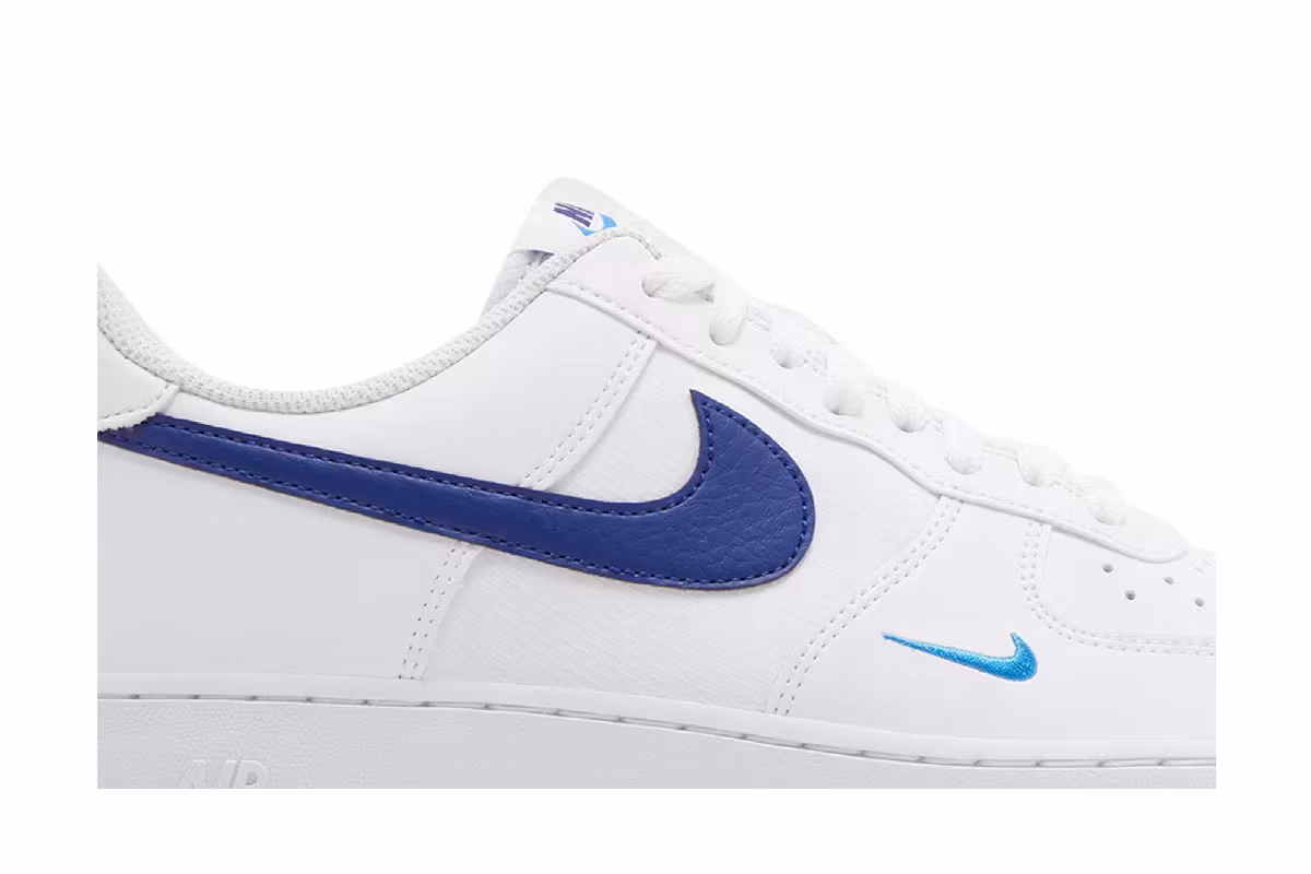 Nike Air Force 1 White Deep Royal Blue, view 3