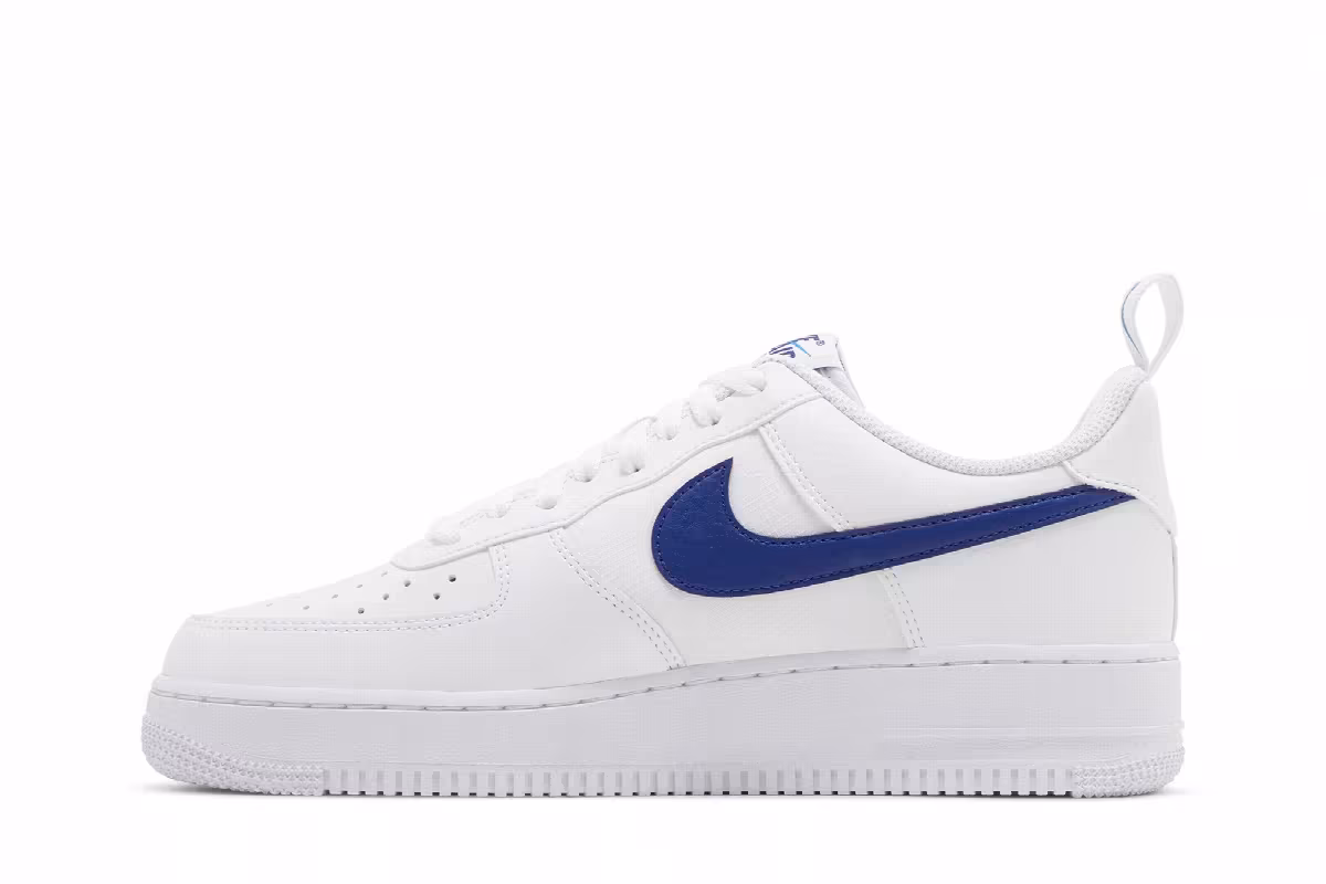Nike Air Force 1 White Deep Royal Blue, view 4