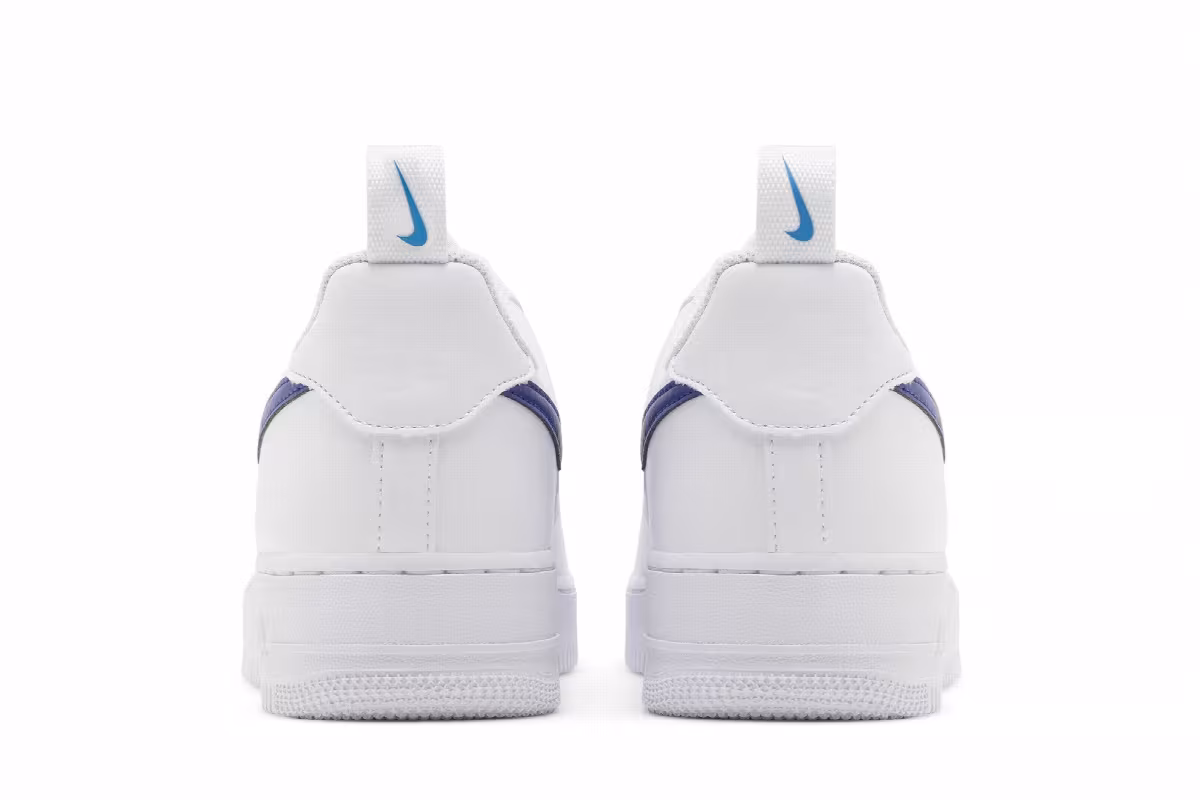 Nike Air Force 1 White Deep Royal Blue, view 7