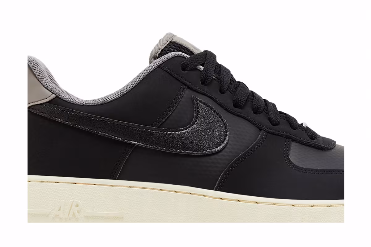 Nike Air Force 1 Black Flat Pewter, view 3