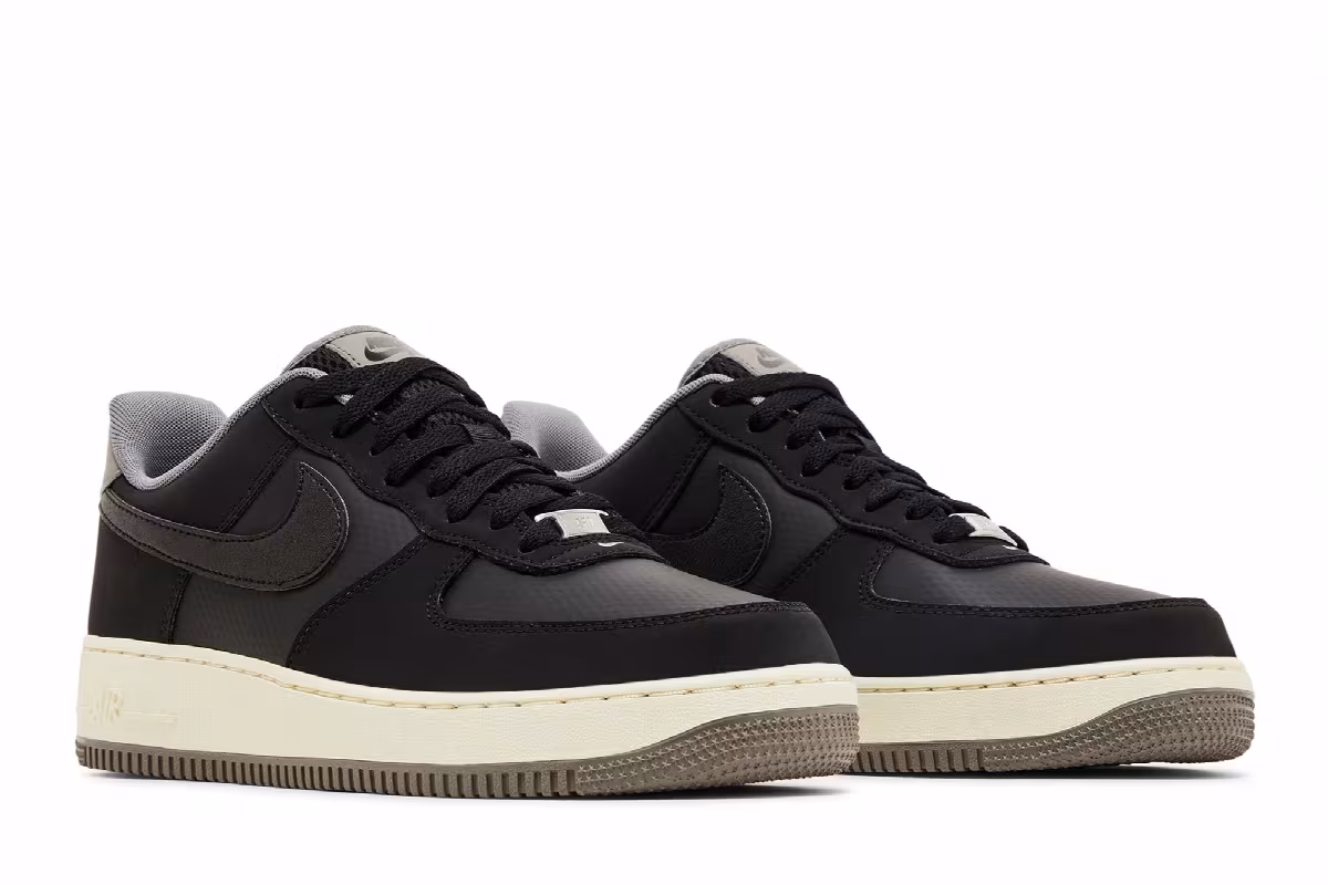 Nike Air Force 1 Black Flat Pewter, view 9