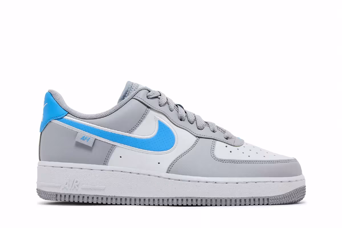 Nike Air Force 1 Wolf Grey University Blue, view 2
