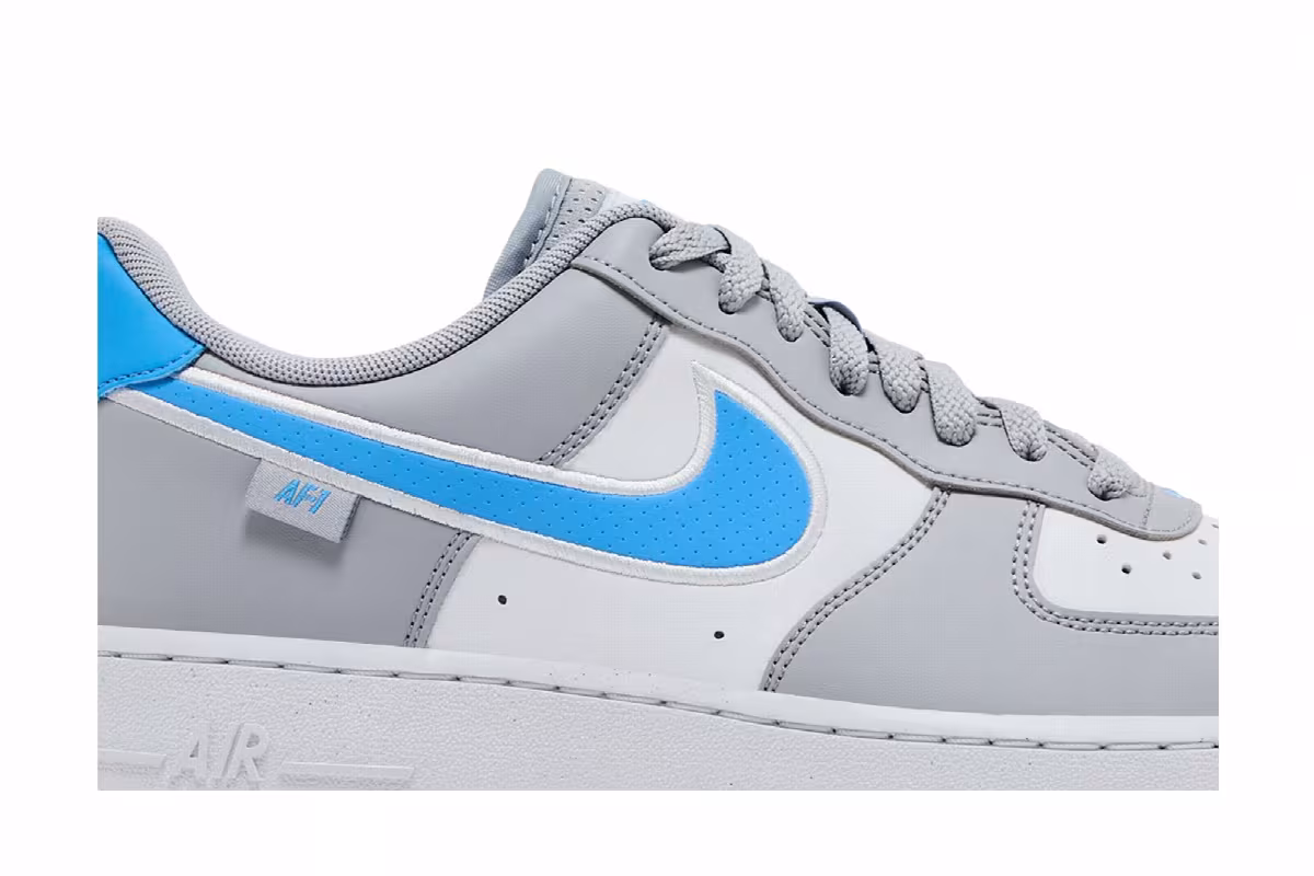 Nike Air Force 1 Wolf Grey University Blue, view 3