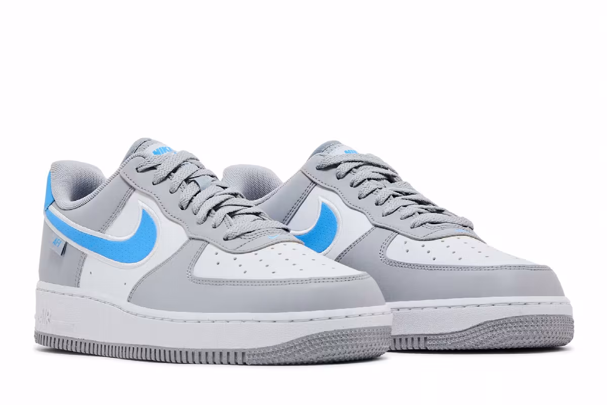 Nike Air Force 1 Wolf Grey University Blue, view 9