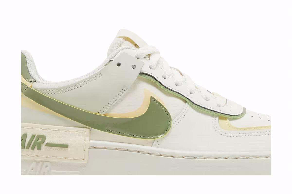 Nike Women's Air Force 1 Shadow Pale Ivory Oil Green, view 3