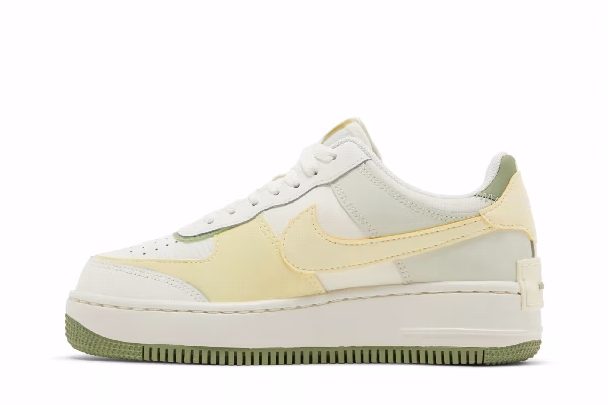 Nike Women's Air Force 1 Shadow Pale Ivory Oil Green, view 4