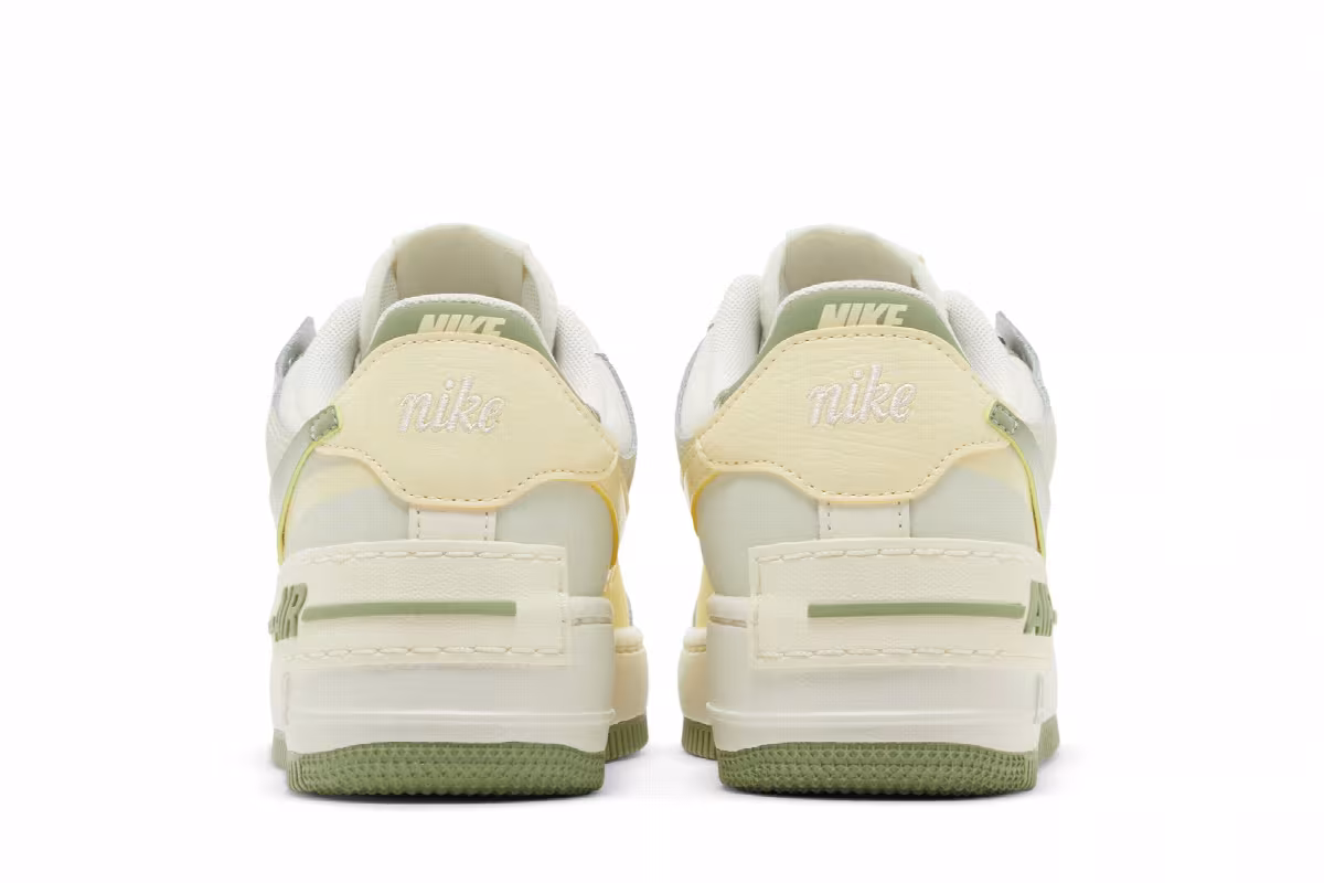 Nike Women's Air Force 1 Shadow Pale Ivory Oil Green, view 7