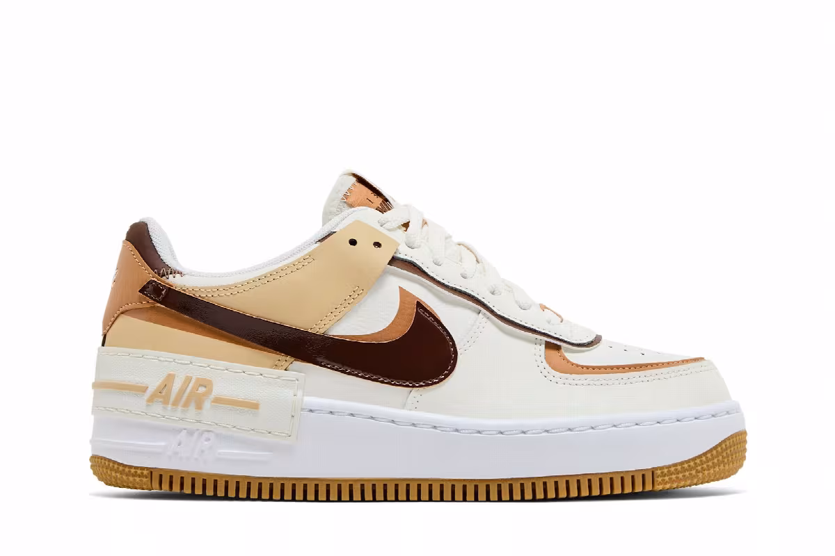 Nike Women's Air Force 1 Shadow Sail Flax Sesame, view 2