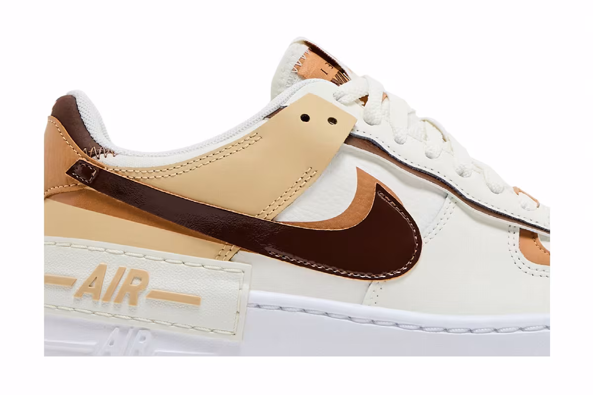 Nike Women's Air Force 1 Shadow Sail Flax Sesame, view 3