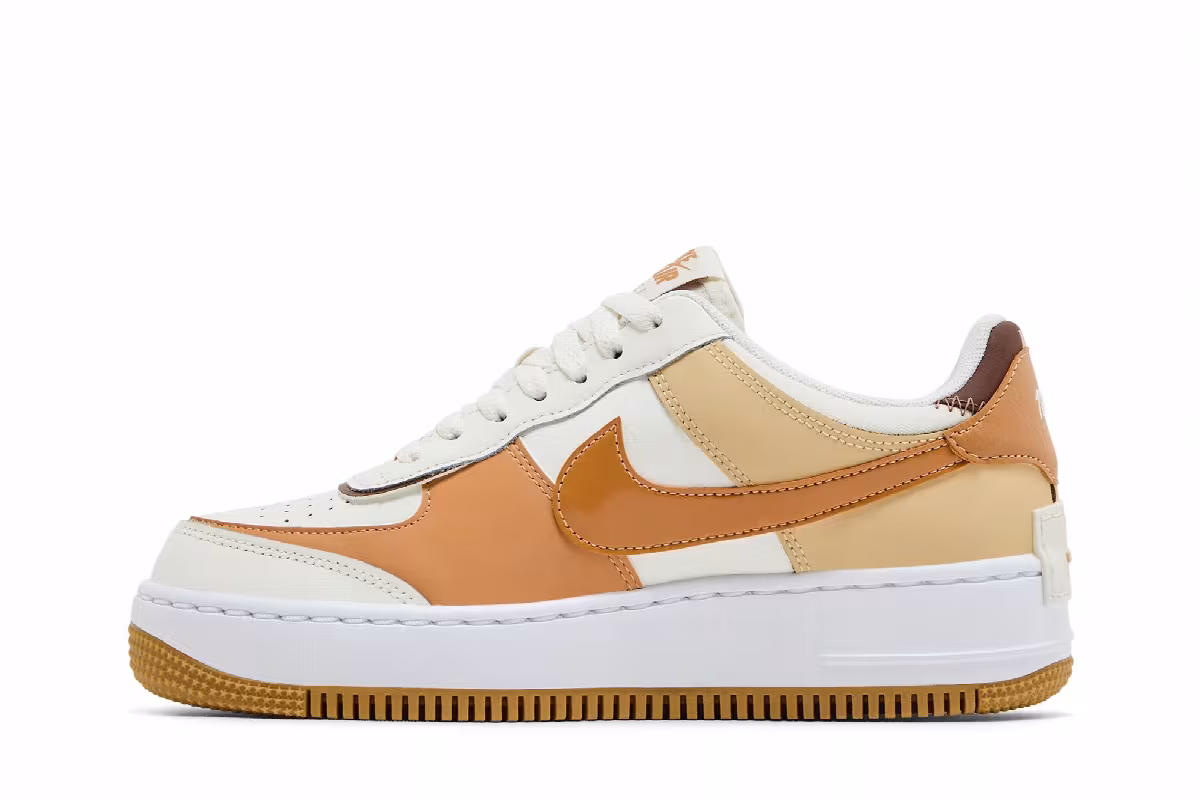 Nike Women's Air Force 1 Shadow Sail Flax Sesame, view 4