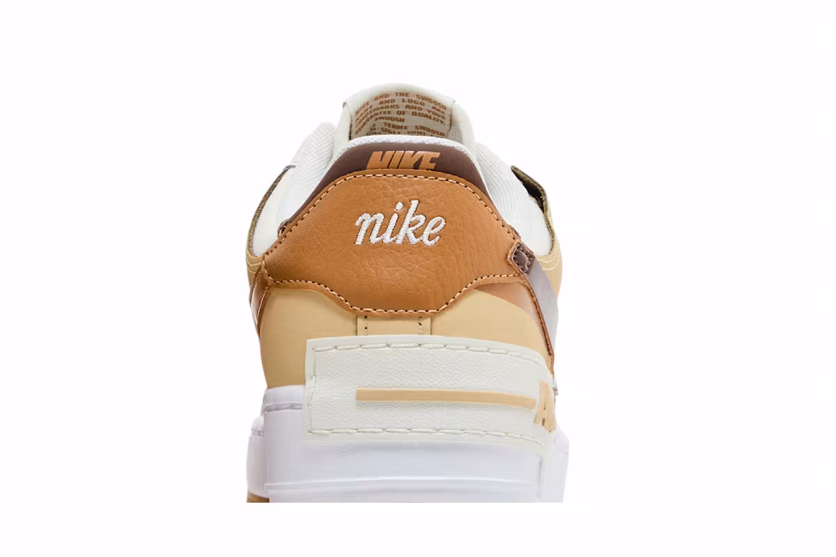 Nike Women's Air Force 1 Shadow Sail Flax Sesame, view 8