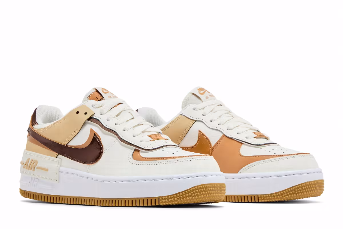 Nike Women's Air Force 1 Shadow Sail Flax Sesame, view 9