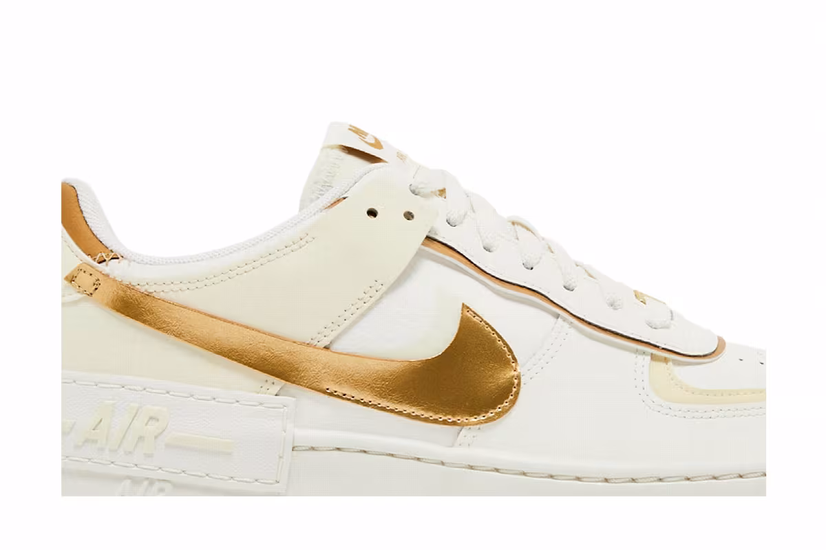 Nike Women's Air Force 1 Shadow Sail Metallic Gold, view 3