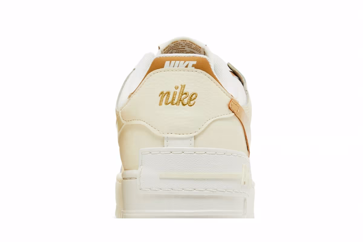 Nike Women's Air Force 1 Shadow Sail Metallic Gold, view 8