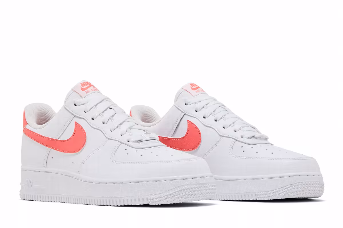 Nike Women's Air Force 1 White Light Wild Mango, view 9
