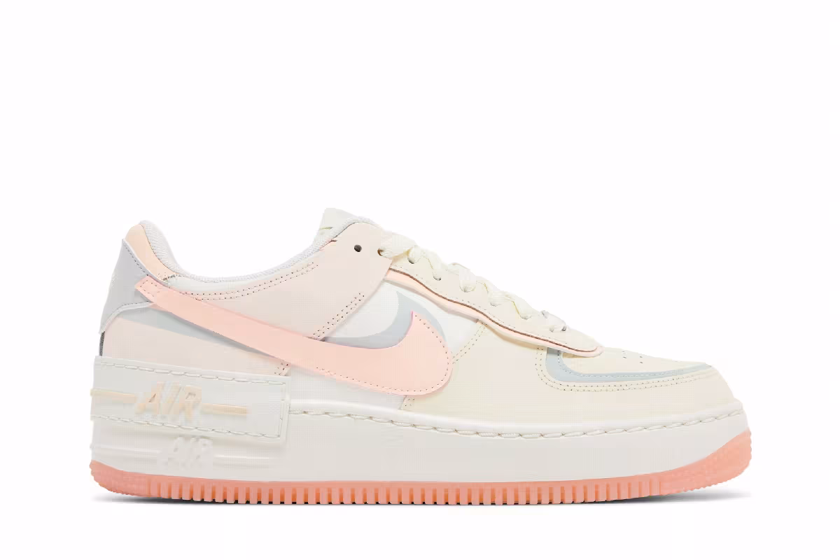 Nike Women's Air Force 1 Shadow Coconut Milk Crimson Tint, view 2