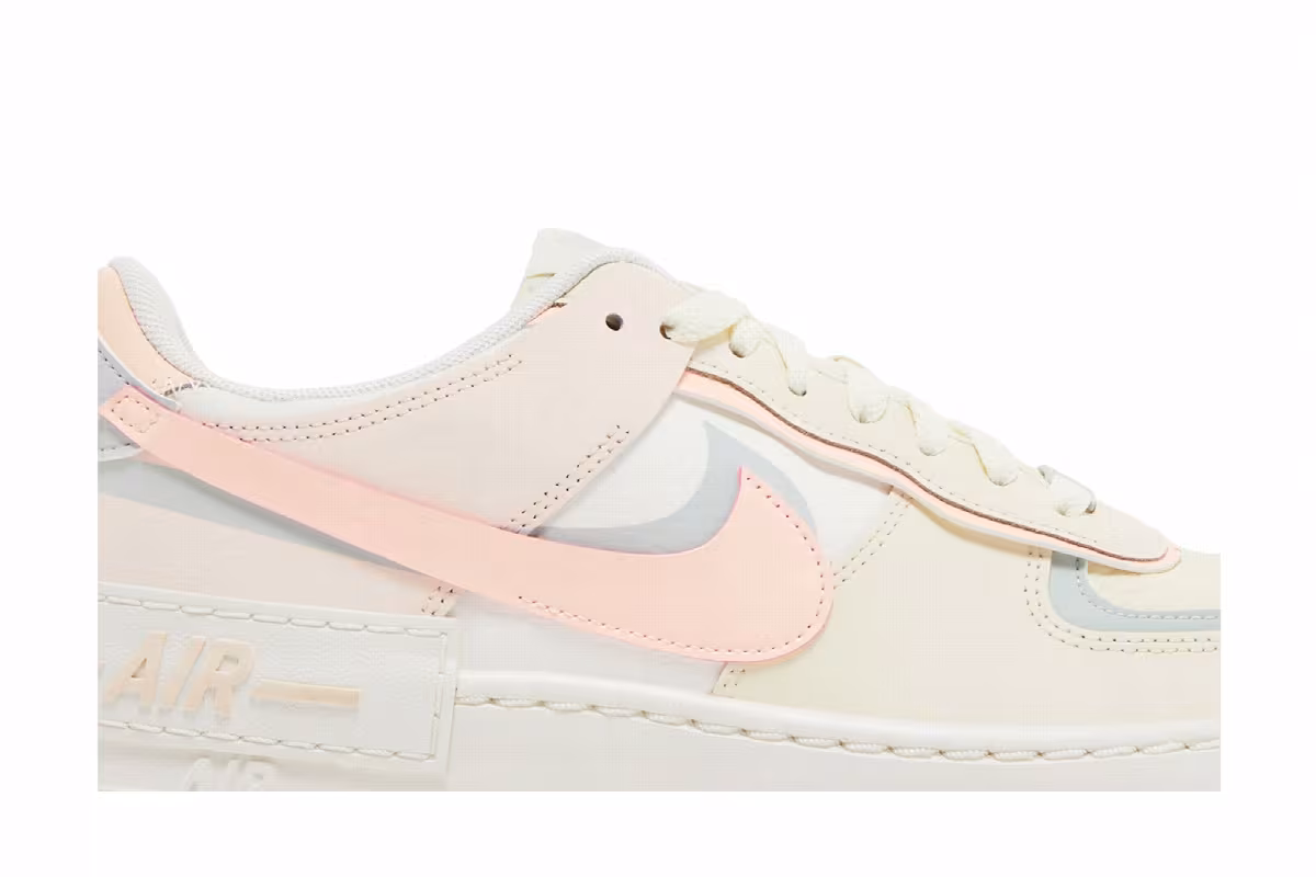 Nike Women's Air Force 1 Shadow Coconut Milk Crimson Tint, view 3