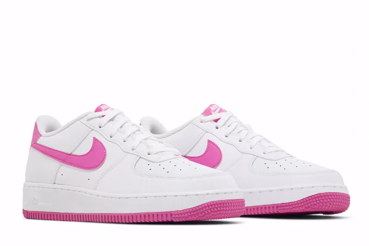 Nike Air Force 1 GS White Laser Fuchsia, view 9