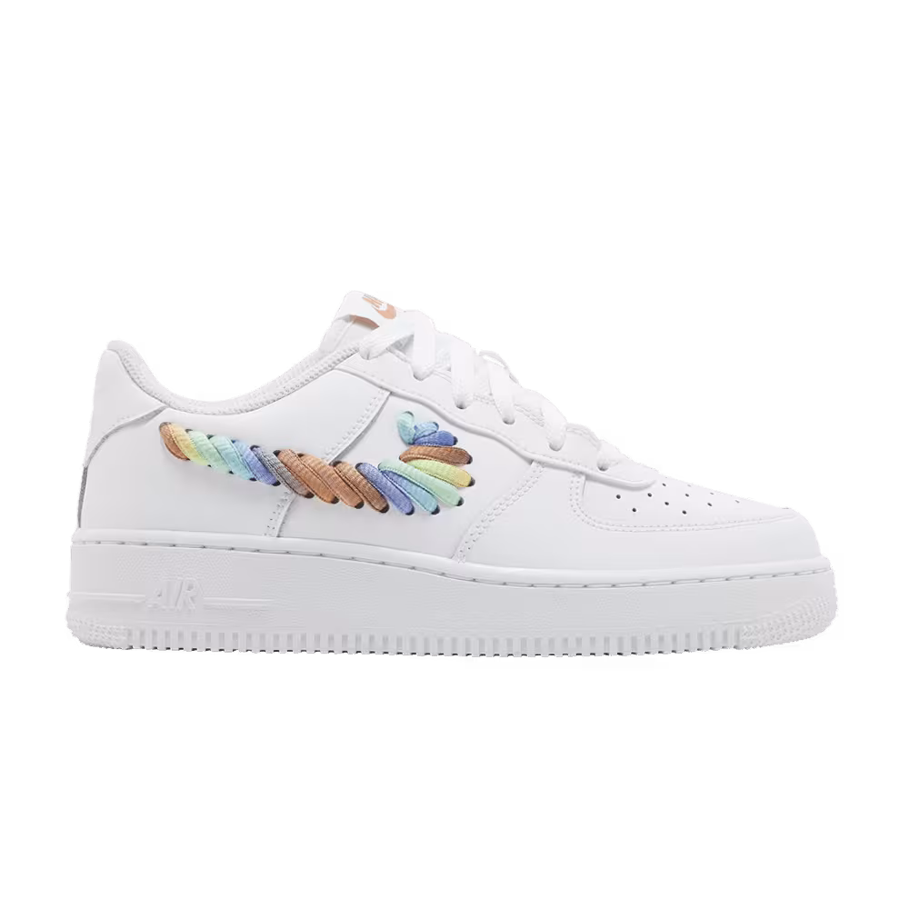 Nike Air Force 1 Low GS Rainbow Lace Swoosh