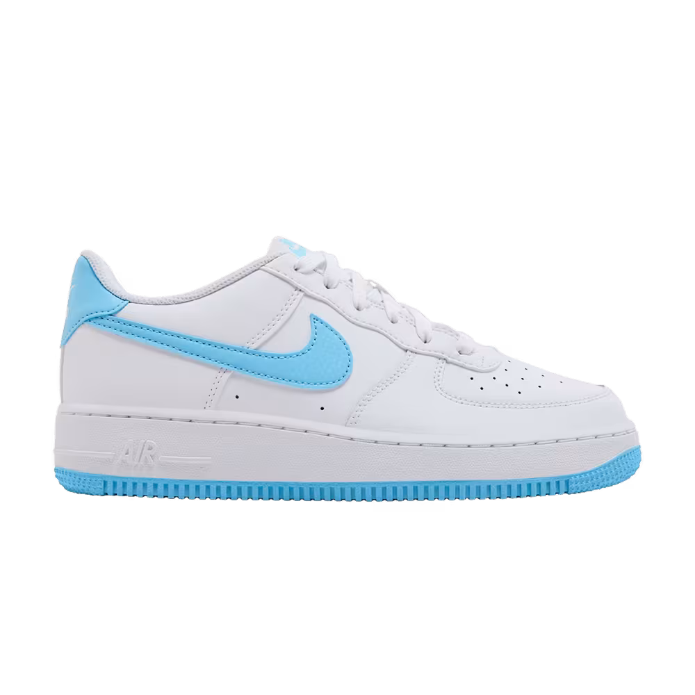Nike Air Force 1 GS White Aquarius Blue