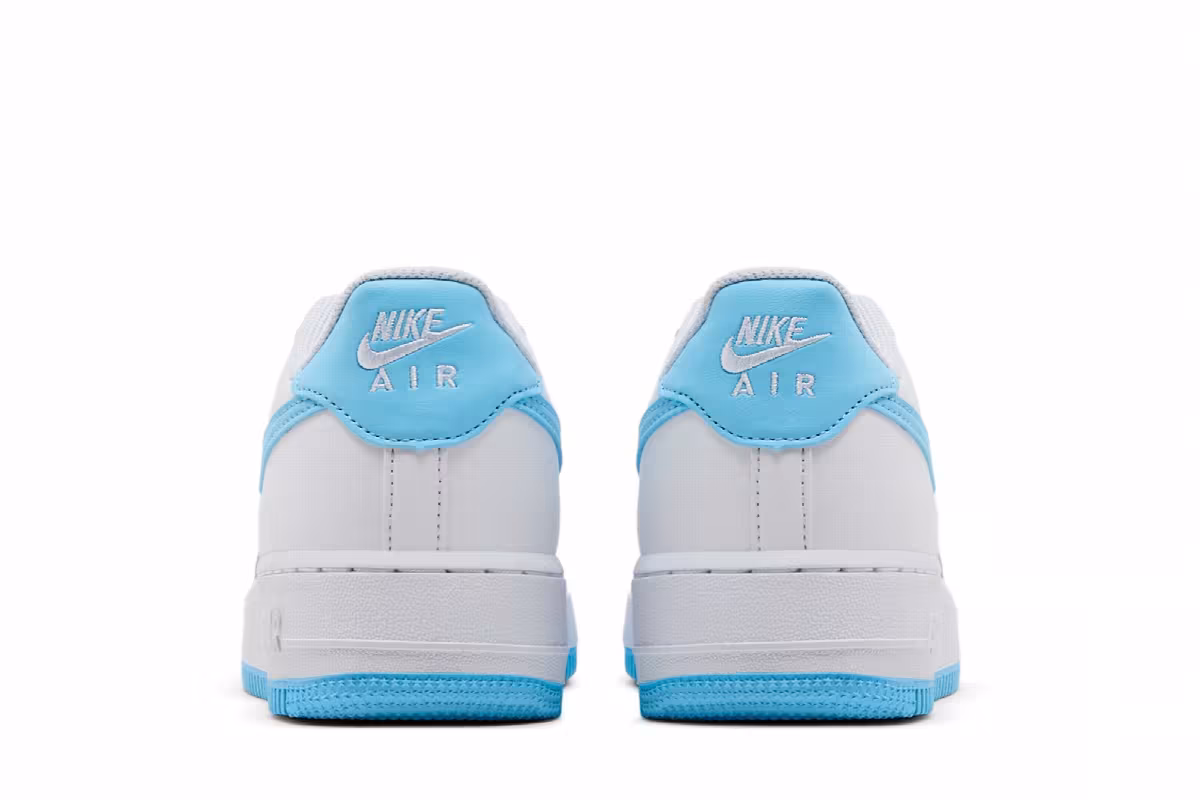 Nike Air Force 1 GS White Aquarius Blue, view 7