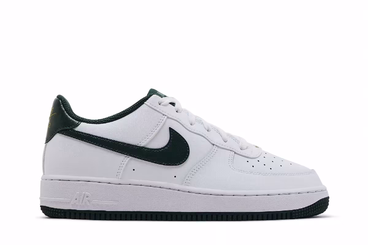 Nike Air Force 1 GS White Vintage Green, view 2