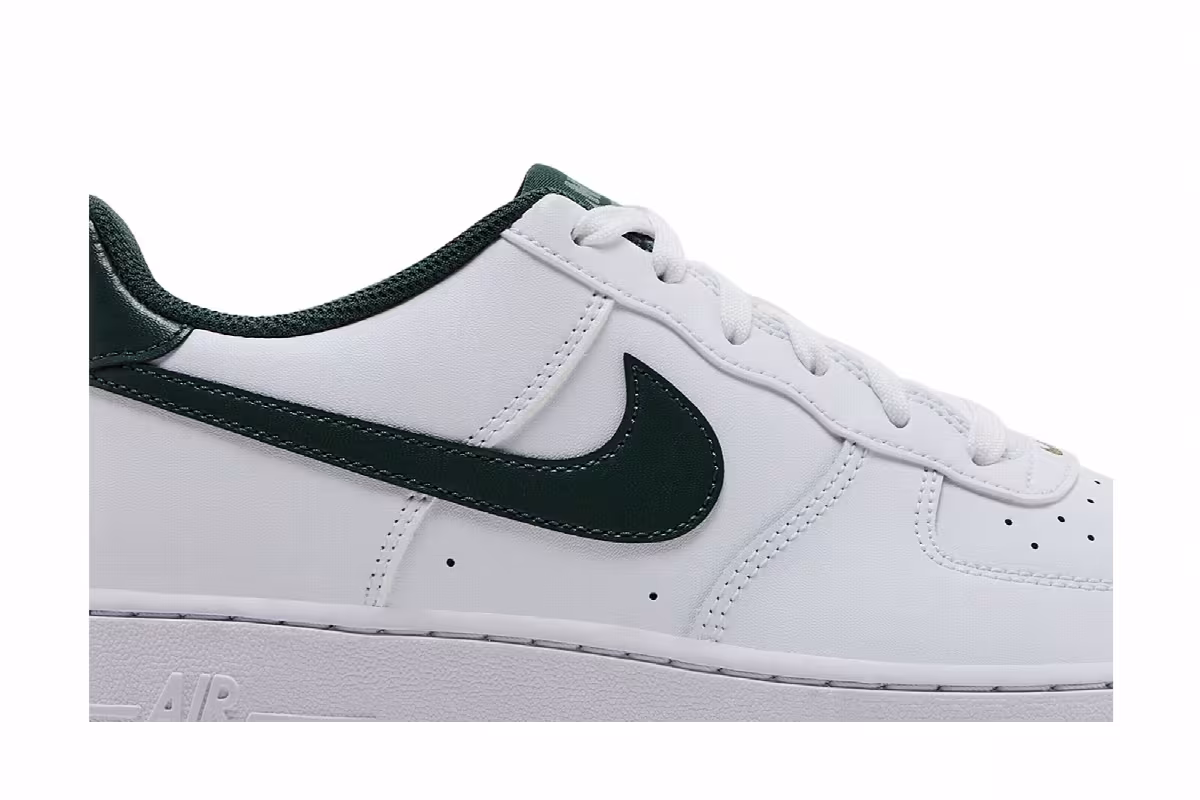 Nike Air Force 1 GS White Vintage Green, view 3