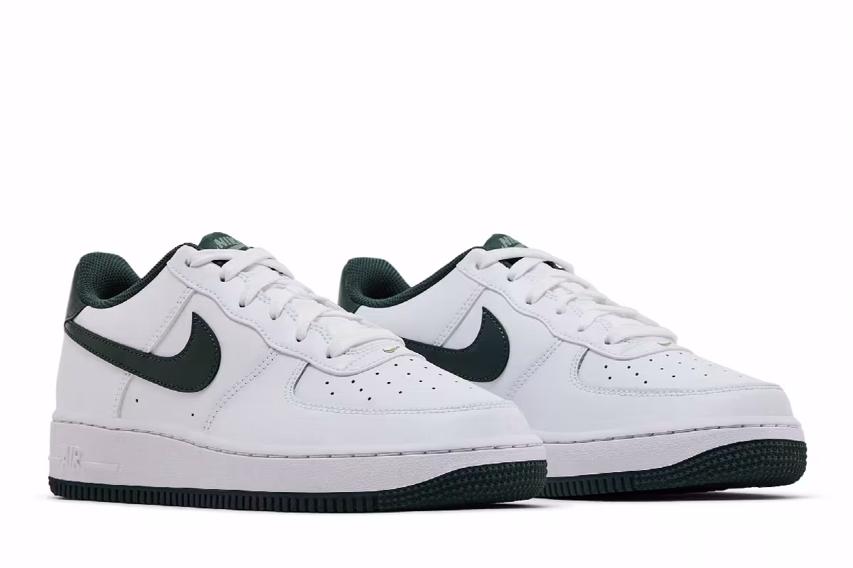 Nike Air Force 1 GS White Vintage Green, view 9