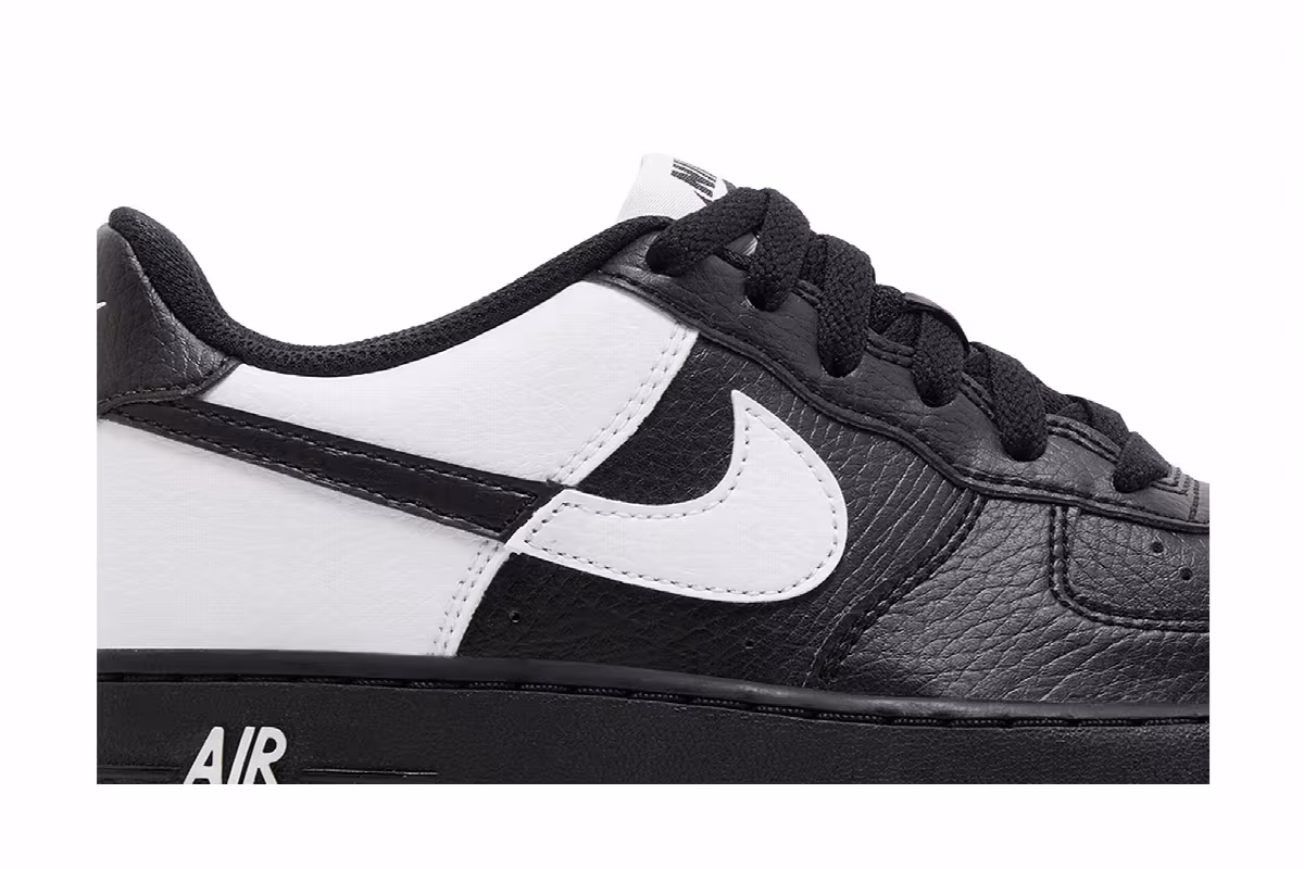 Nike Air Force 1 Next Nature GS Split - Black White, view 3