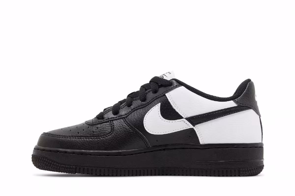 Nike Air Force 1 Next Nature GS Split - Black White, view 4