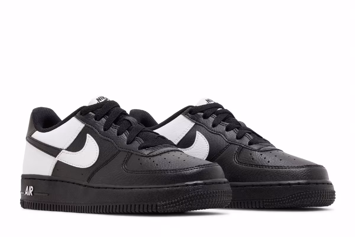 Nike Air Force 1 Next Nature GS Split - Black White, view 9