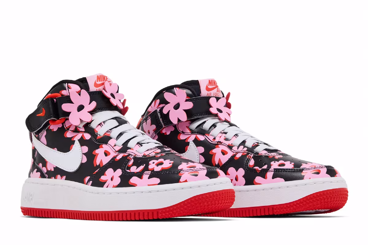 Nike Air Force 1 Mid EasyOn SE GS Flower Power, view 9