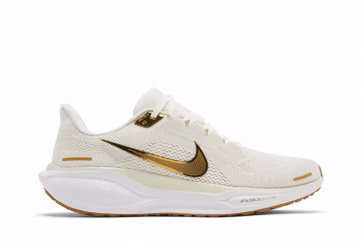 Nike Women's Air Zoom Pegasus 41 Light Pumice Metallic Gold, view 2