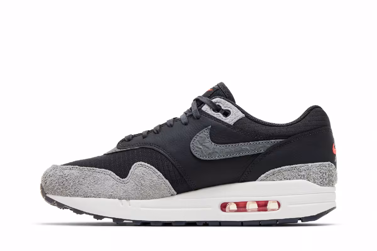 Nike Air Max 1 Premium Dark Smoke Grey Flash Crimson, view 4