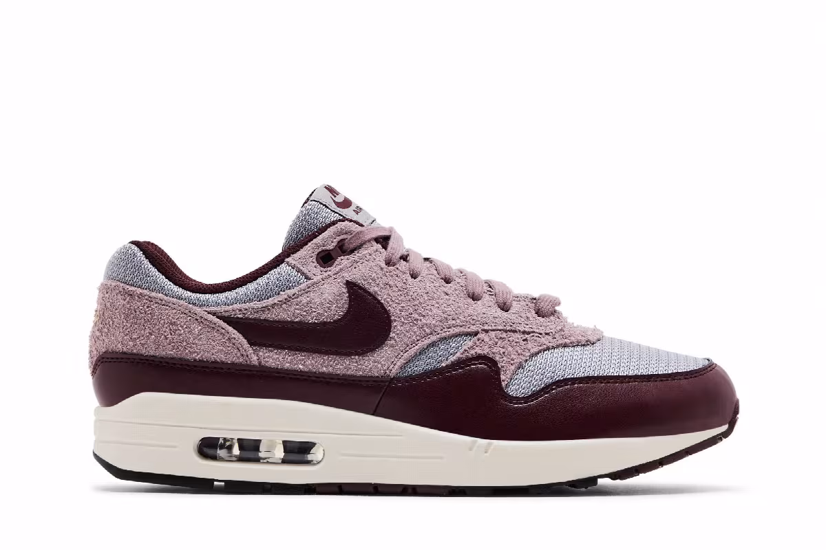 Nike Air Max 1 Essential Premium Burgundy Crush, view 2