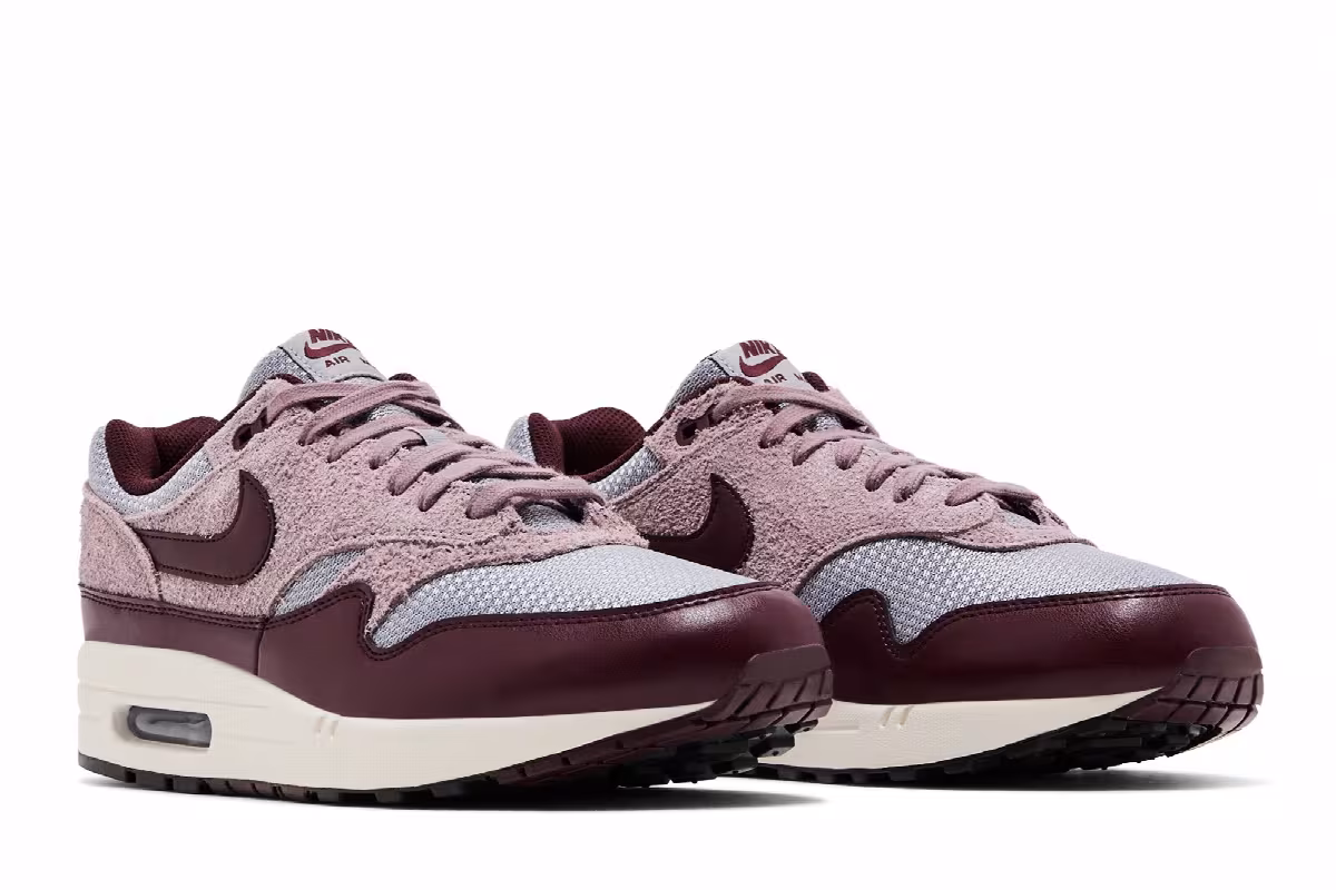Nike Air Max 1 Essential Premium Burgundy Crush, view 9