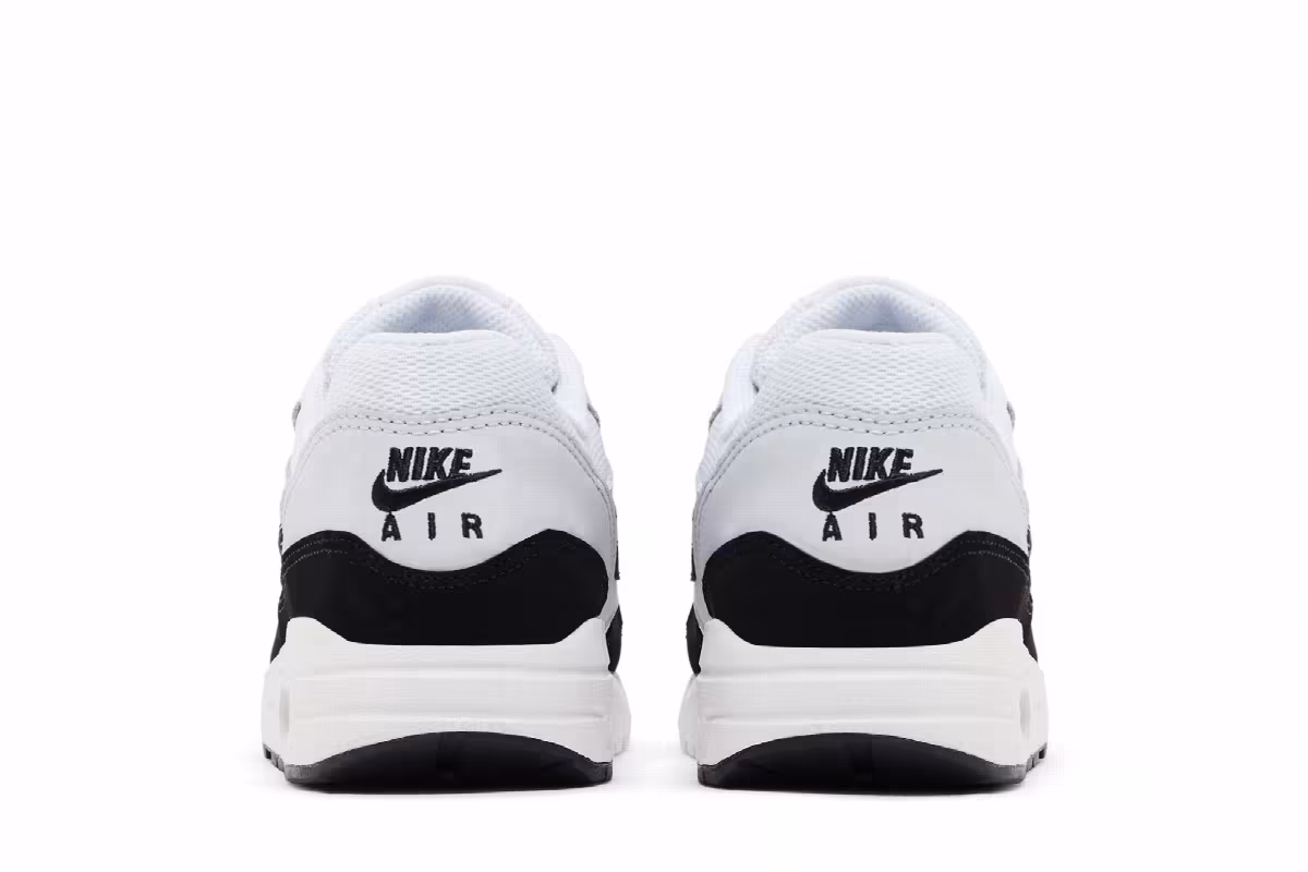 Nike Air Max 1 GS White Black, view 7