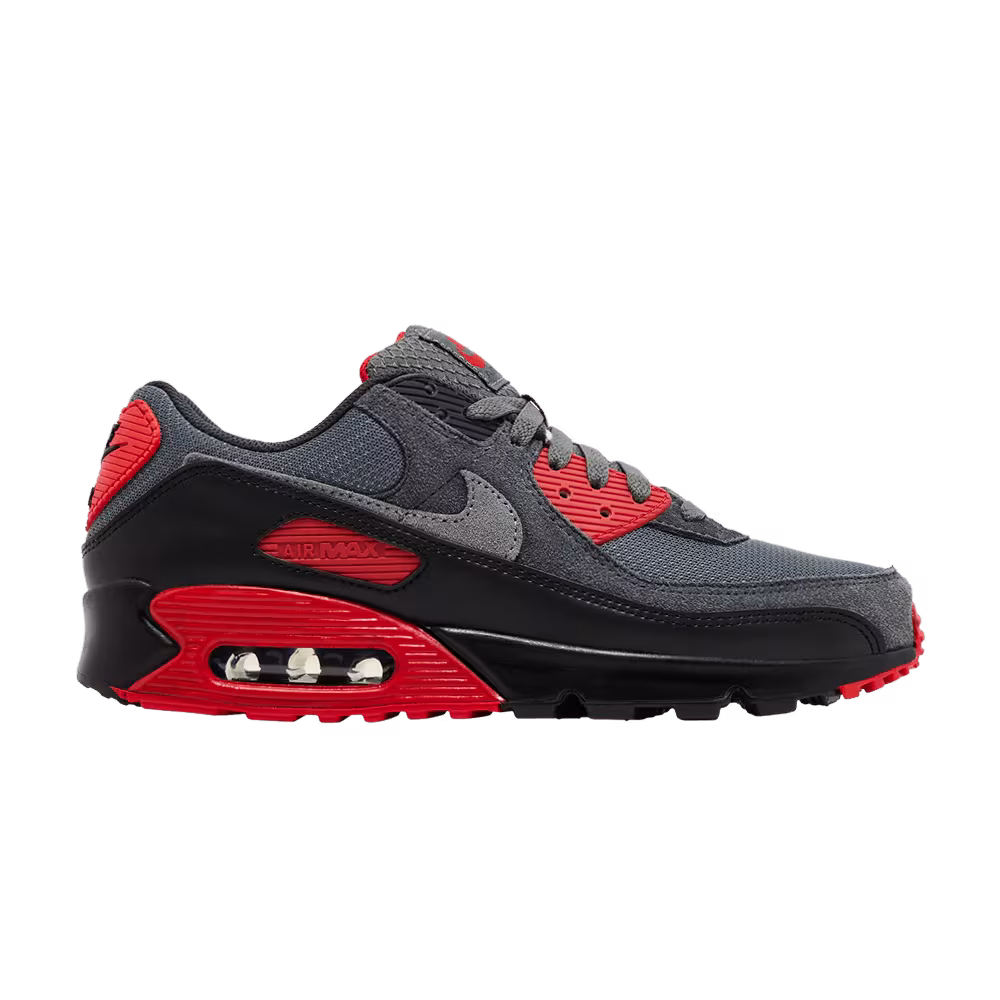 Nike Air Max 90 Iron Grey Fire Red
