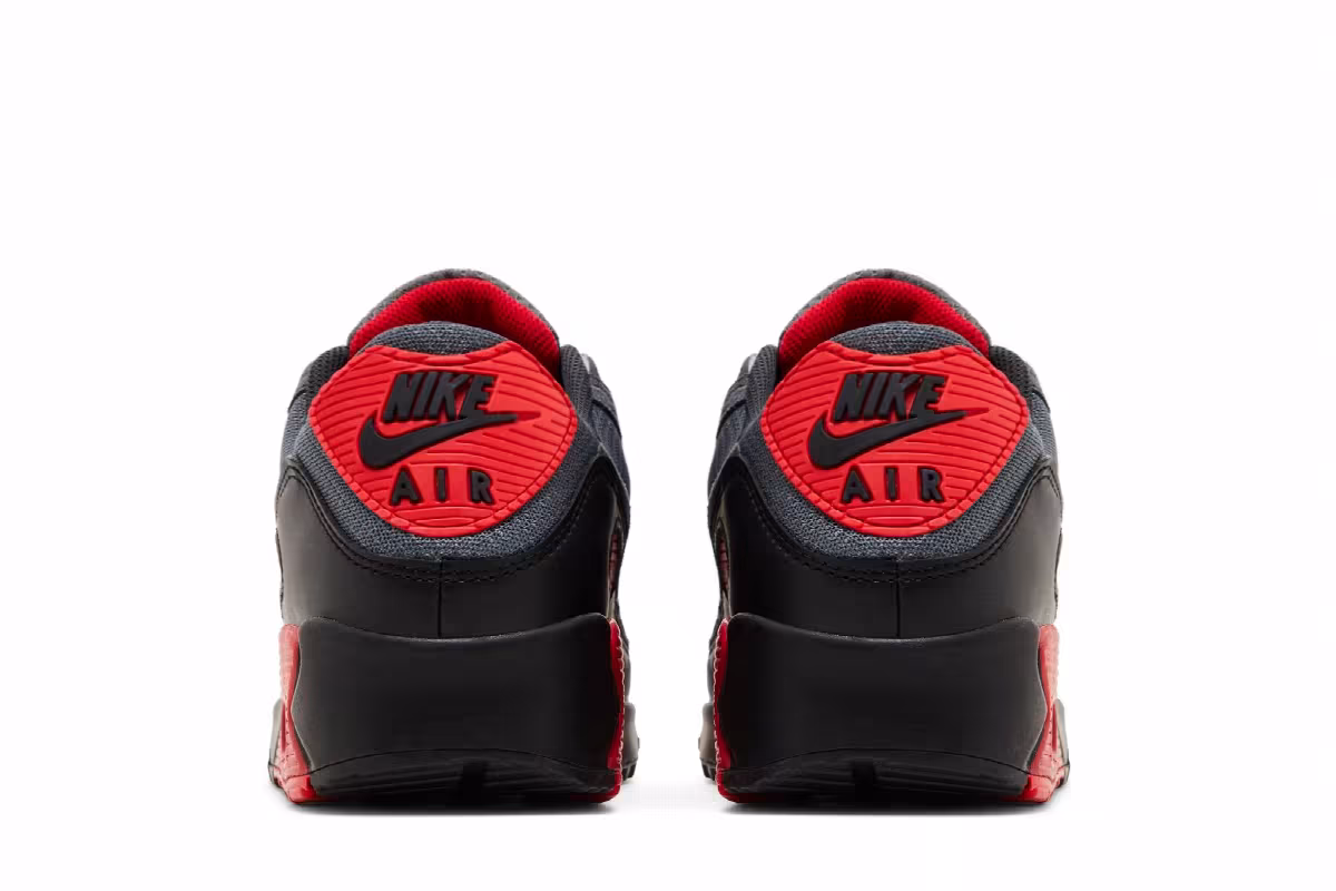 Nike Air Max 90 Iron Grey Fire Red, view 7