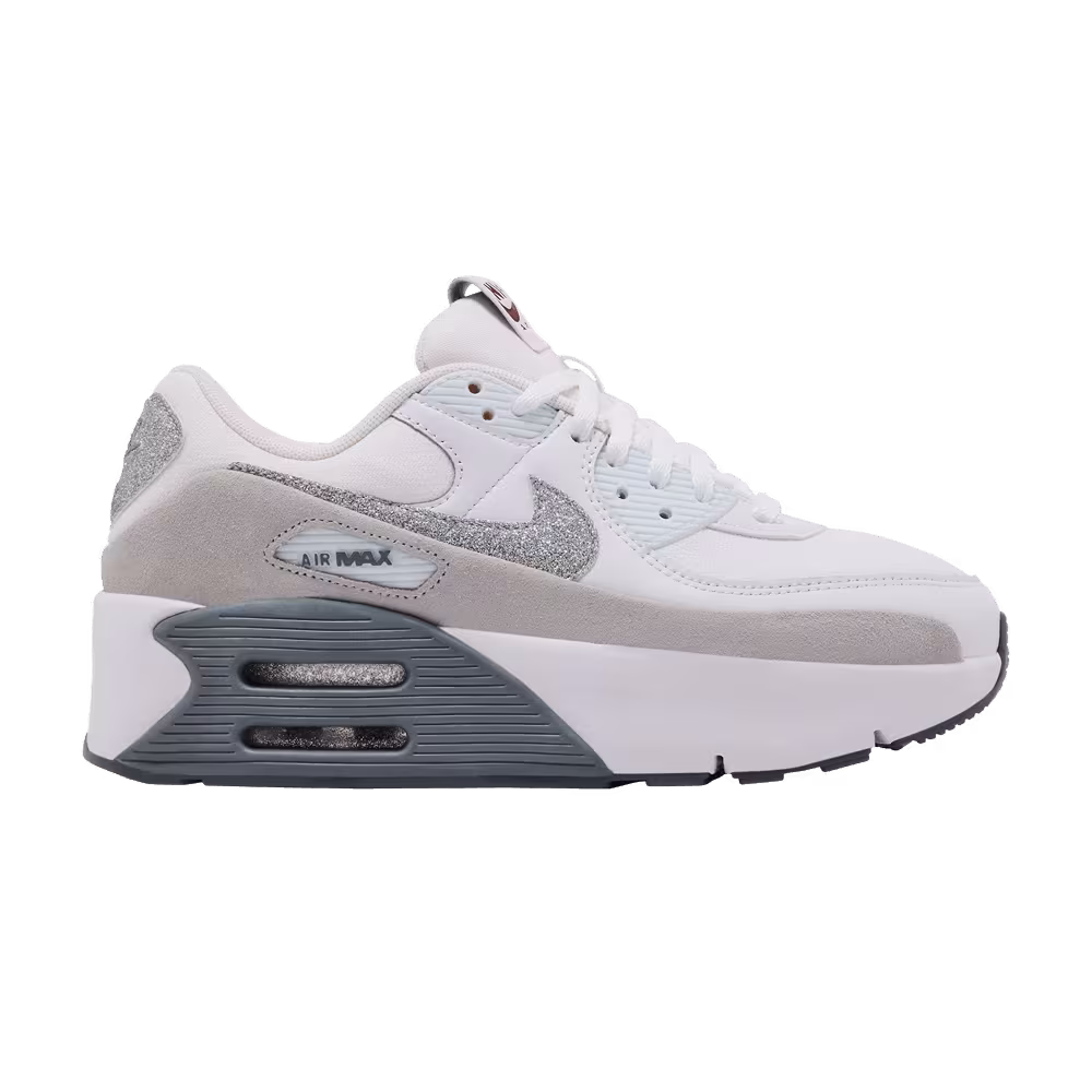 Nike Women's Air Max 90 LV8 Glitter Swoosh