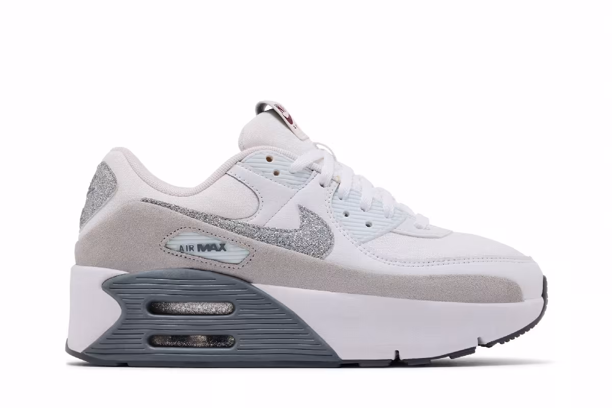 Nike Women's Air Max 90 LV8 Glitter Swoosh, view 2