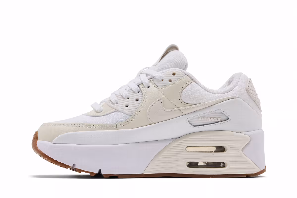 Nike Women's Air Max 90 LV9 White Soft Pearl Gum, view 4