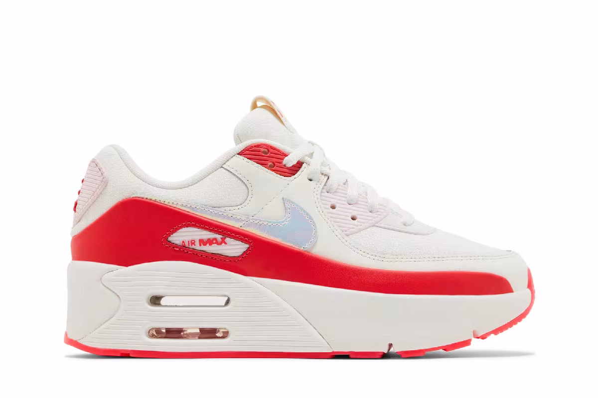 Nike Women's Air Max 90 LV9 Sail Siren Red, view 2