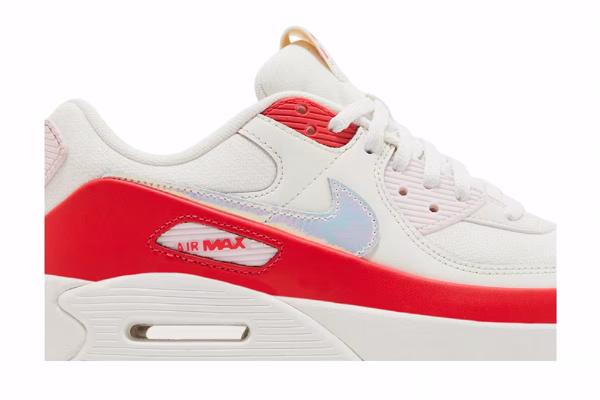 Nike Women's Air Max 90 LV9 Sail Siren Red, view 3