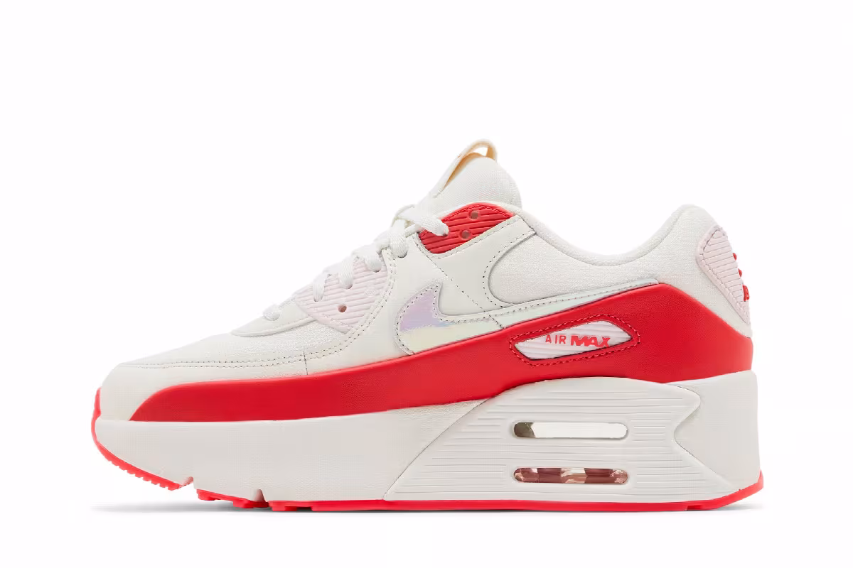 Nike Women's Air Max 90 LV9 Sail Siren Red, view 4