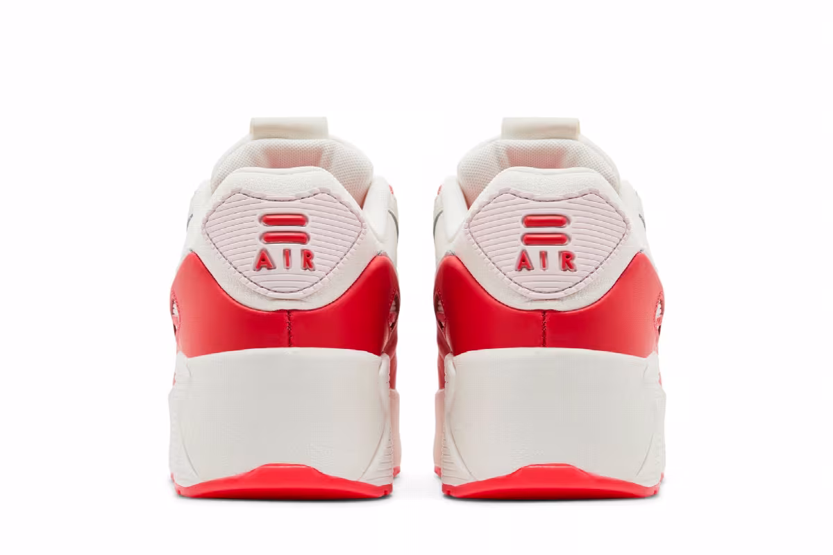 Nike Women's Air Max 90 LV9 Sail Siren Red, view 7