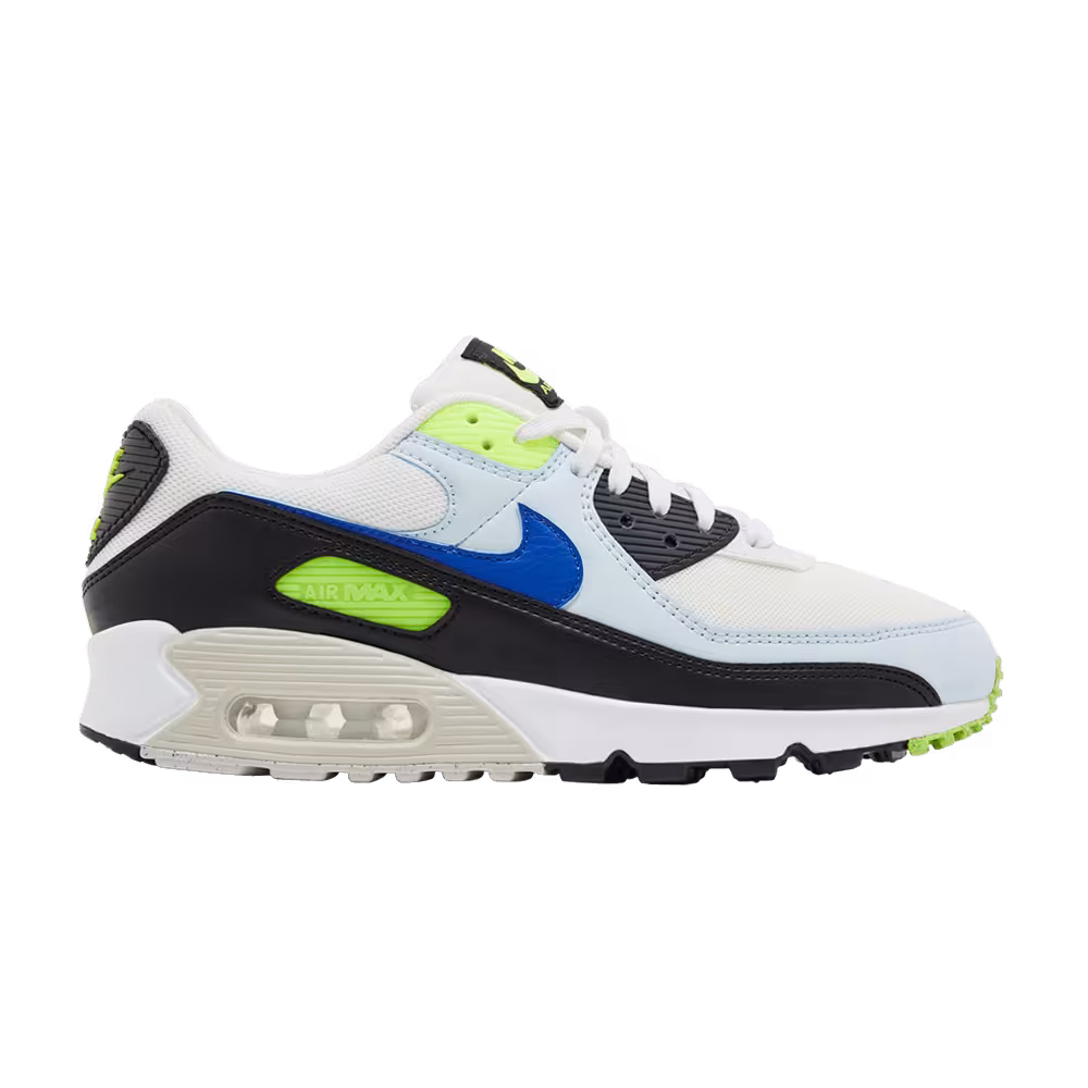 Nike Women's Air Max 90 White Blue Tint Volt