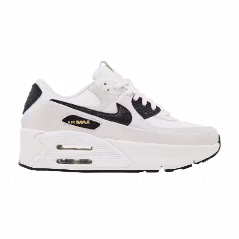 Nike Wmns Air Max 90 LV8 'White Metallic Gold Black'